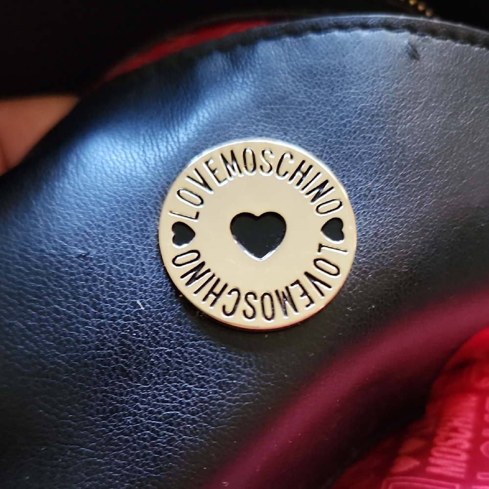 Love Moschino Black Studded Heart Backpack Gold Hardware Mini Bag OS - Picture 14 of 15